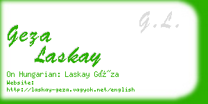 geza laskay business card